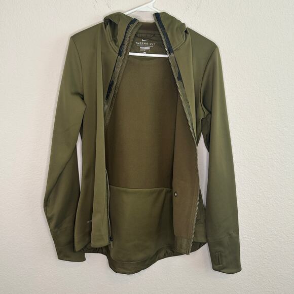 NIKE Therma Fit Beautility Jacket Women Sz Large Green Full Zip Hoodie - Picture 2 of 8